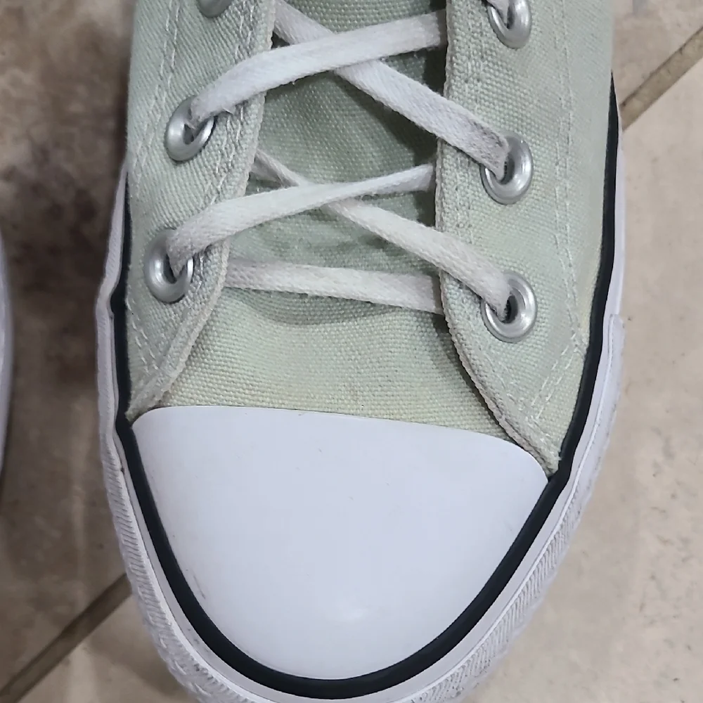 Converse Light Green High-Tops with White Accents - Picture 3 of 12